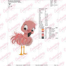 Crazy Flamingo Embroidery Design