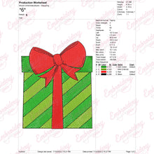 Christmas Gift Box Embroidery Design