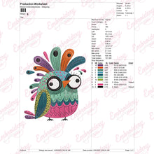 Funny Bird Embroidery Design