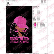 Unbothered By Negative Souls Embroidery Design