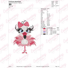 Cute Flamingo Embroidery Design