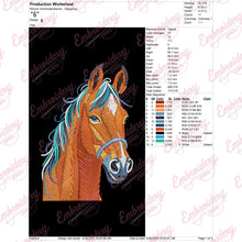 Horse Head Machine Embroidery Design