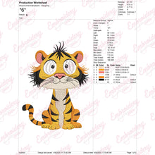 Funny Tiger Embroidery Design