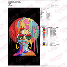 Women Black Queen Embroidery Design