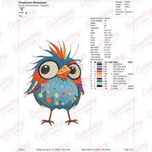 Quirky Crazy Bird Embroidery Pattern for Pet Lovers