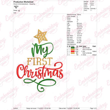 My First Christmas Tree Embroidery Design