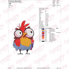 Funny Rooster Embroidery Design