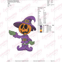 Halloween Jack O Lantern Character Embroidery Design