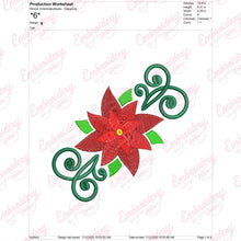 Elegant Christmas Flower Embroidery Design