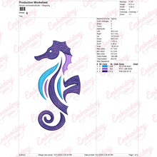 Elegant Seahorse Embroidery Design