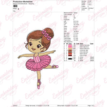 Beautiful Ballerina Dancing Embroidery Design