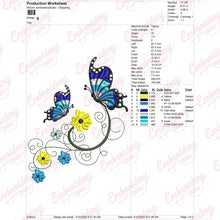 Floral With Butterfly Embroidery Design