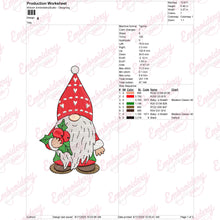 Christmas Gnome Embroidery Machine Design