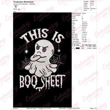 This Is Boo Sheet Spider Halloween Embroidery Design