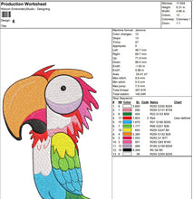 Parrot Machine Embroidery Design