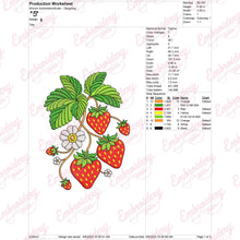 Strawberries Embroidery Design