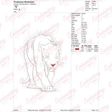 Panther Outline Embroidery Design
