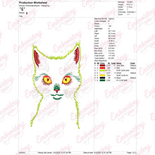 Cat Outline Art Embroidery Design