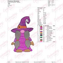 Halloween Gnome Embroidery Design