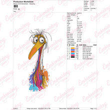 Whimsical Kevin Bird Embroidery Design