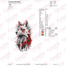 Cute Fox Face Embroidery Design