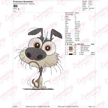 Crazy Dog Embroidery Design