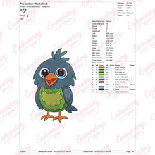 Funny Bird Machine Embroidery Design