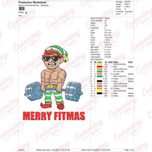 Merry Fitmas Christmas Elf Embroidery Design