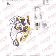 Black Cat In Darkness Embroidery Design