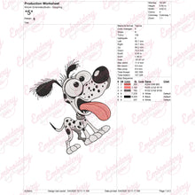 Funny Dalmatian Dog Embroidery Design