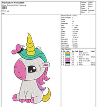 Charming Unicorn Machine Embroidery
