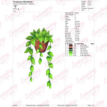 Hanging Plant In A Pot Embroidery Design