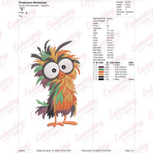 Crazy Bird Funny Cartoon Embroidery File