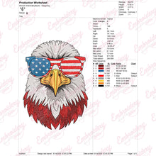 American Pride Eagle Embroidery Design