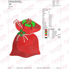Christmas Santa Bag Embroidery Design