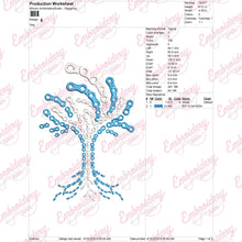 Chain Tree Embroidery Design