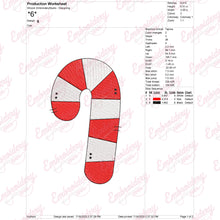 Christmas Candy Cane Embroidery Art