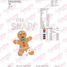Oh Snap! Gingerbread Man Christmas Embroidery Design