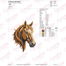 Elegant Horse Head Embroidery Design