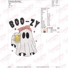 Boozy Ghost Beer Halloween Embroidery Design