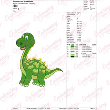 Funny Dinosaur Embroidery Design