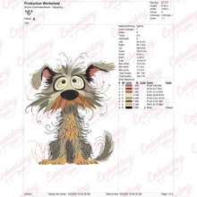 Crazy Dog Embroidery Design