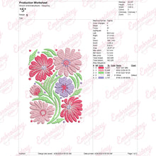 Vibrant Floral Embroidery Design