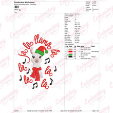 Fa La La Llama Christmas Cheer Embroidery Design