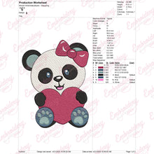 Cute Panda Girl Embroidery Design