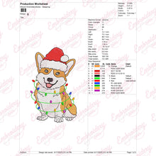 Christmas Corgi Delight Embroidery Design