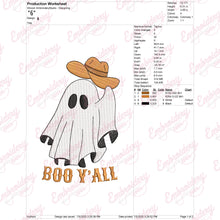 Howdy Boo Ghost Halloween Embroidery Design