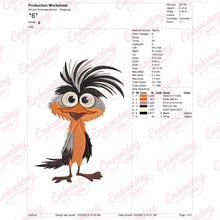 Funny Cartoon Bird Embroidery Design