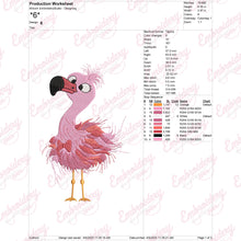 Crazy Flamingo Machine Embroidery Design