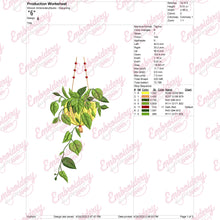Hanging Plant Machine Embroidery Design